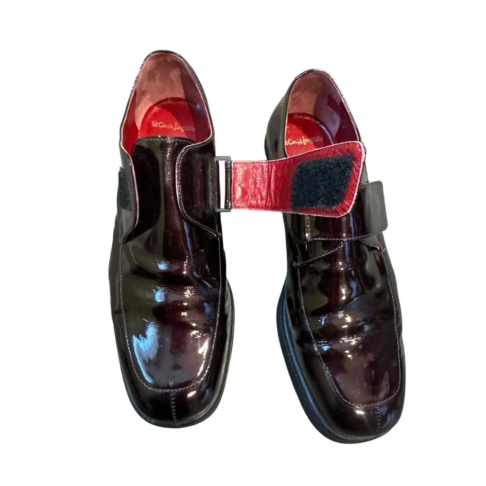 Vintage Y2K  LOTUSSE El Corte‎ Ingles Men's Patent Leather Monk Strap Shoes